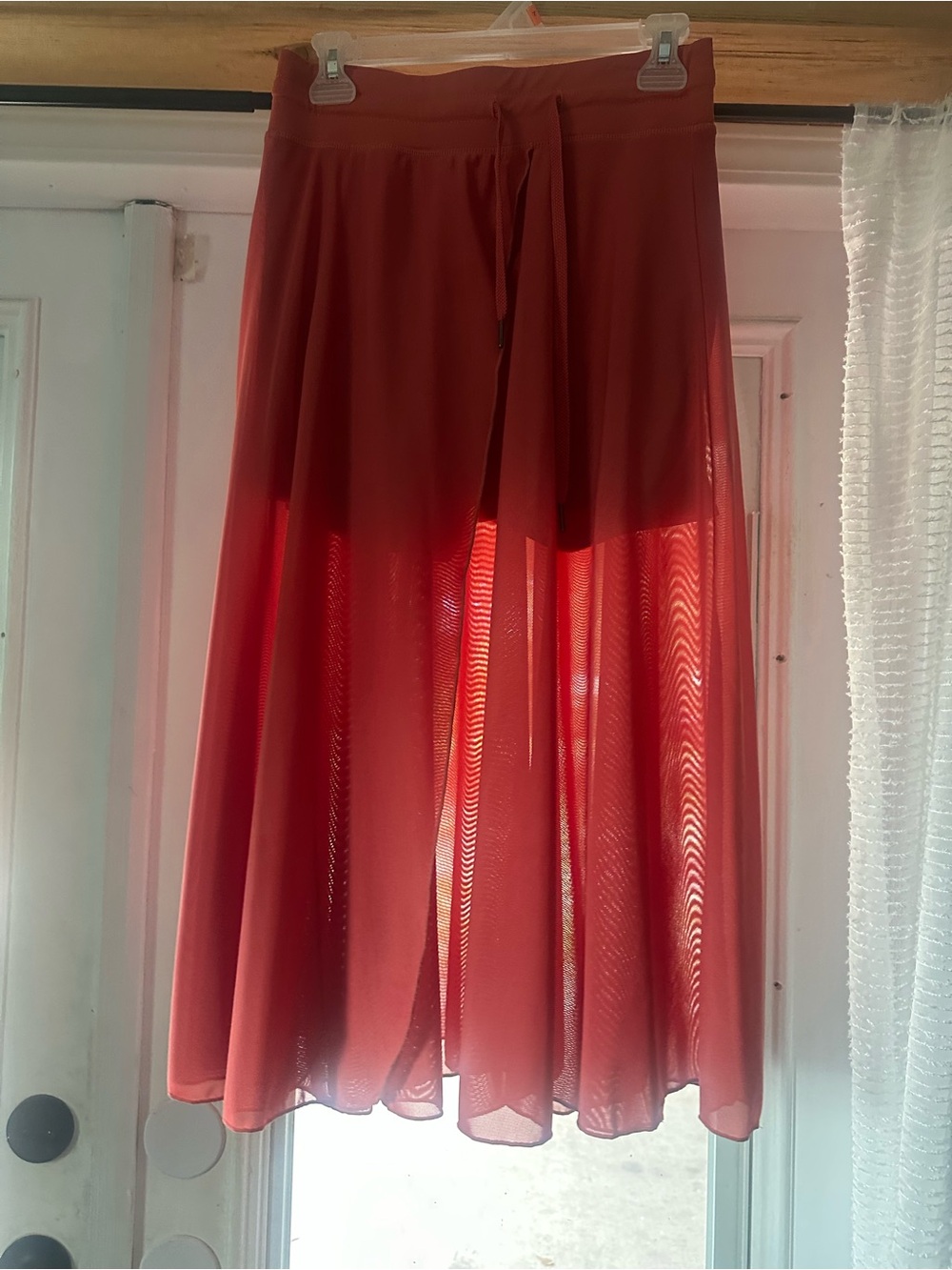 Women’s Sheer Maxi Skirt — Rust